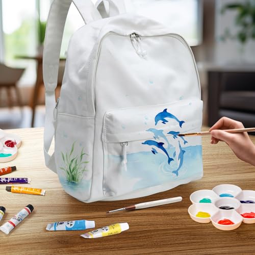 Image of Zicac Canvas Backpack, Classic Basic Daypack, Lightweight Casual Travel Daypack Satchel Backpack Unisex
