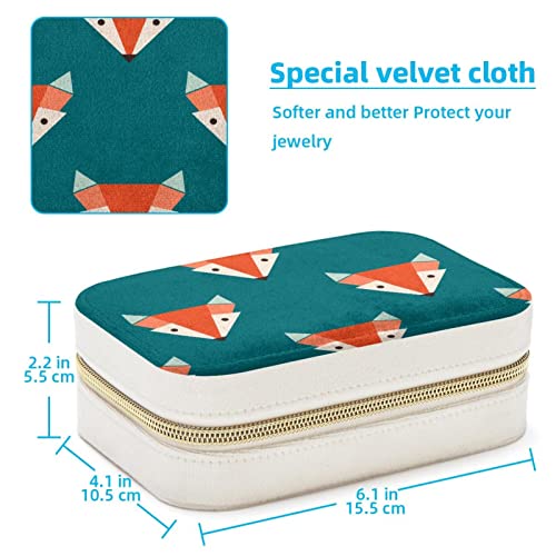 Boîte à bijoux portable renard pour bagues et colliers - 5