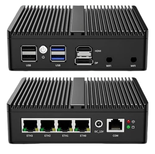 Image of 4 LAN Mini PC | 2.5 Gbps * 4 Ethernet Ports | J5005 Quad core CPU Mini Computer Barebone - Used for Automation | Firewall, Pfsense | Runs 24 /7 Without Any Heating Issues..