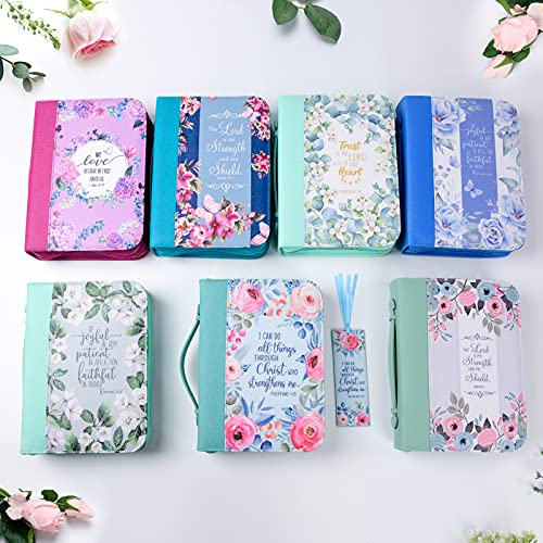 Faithful Hers Capa bíblica feminina de couro, grande, para estudo da Bíblia, estojo de transporte bí