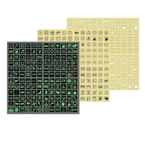 Panneau de commutation boutons 4x4 équipé de stickers luminescents pour raid de nuit en camping-car