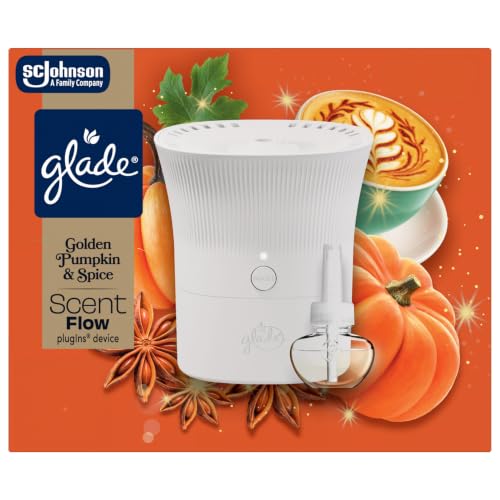 Glade® Scent Flow PlugIns® Air Freshener Starter Kit, Golden Pumpkin & Spice, 1 Device + 1 Refill, 0.67 fl oz - image 1