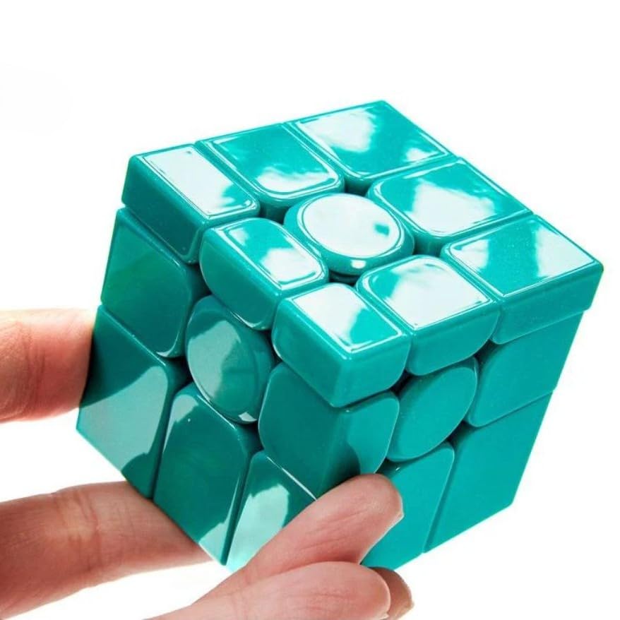 Image of MoYu Mirror Green 3x3 V2 Magnetic Shape Mod Puzzle | UV Coated Glossy Finish & Speed Design | Enhanced Stability, Anti-Pop Mechanism & 20 Corner Cutting