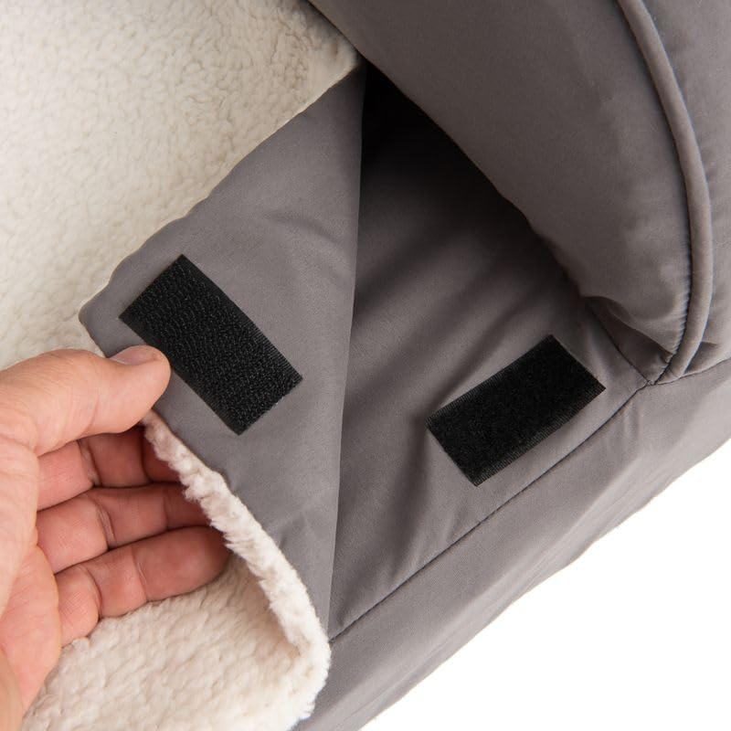 ZOOPLUS Orthopädisches Hundesofa | Hundebett | Memory Foam-Matratze | anschmiegsamer Bezugsstoff | hoher Rand | inkl. Plüschauflage (XL - L 140 x B 80 x H 32 cm)