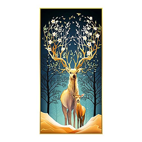 Diamond painting 5D mosaïque deux wapitis grand format 80x220cm