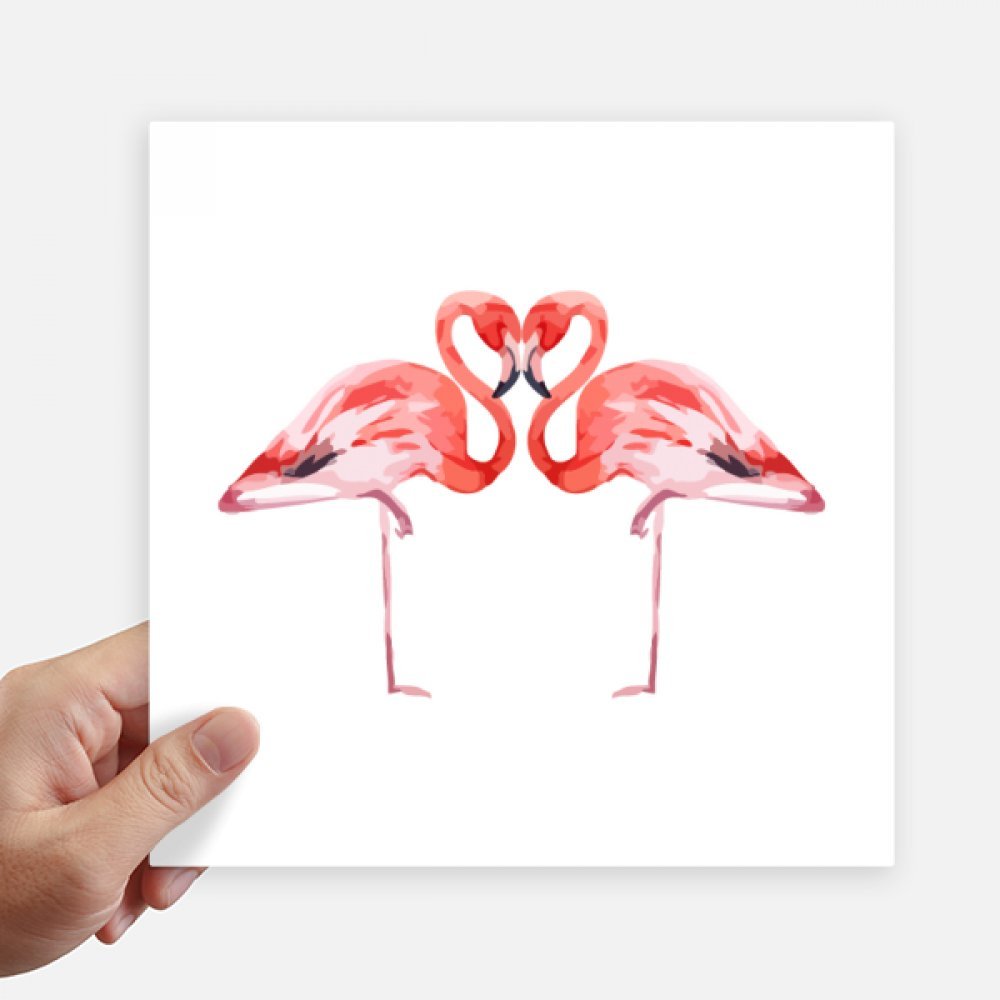 Autocollant Flamingo Couple imperméable 20cm pour carrosserie moto et valise rigide