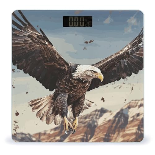 Báscula digital de baño de cristal templado con pantalla LCD miniatura 1
