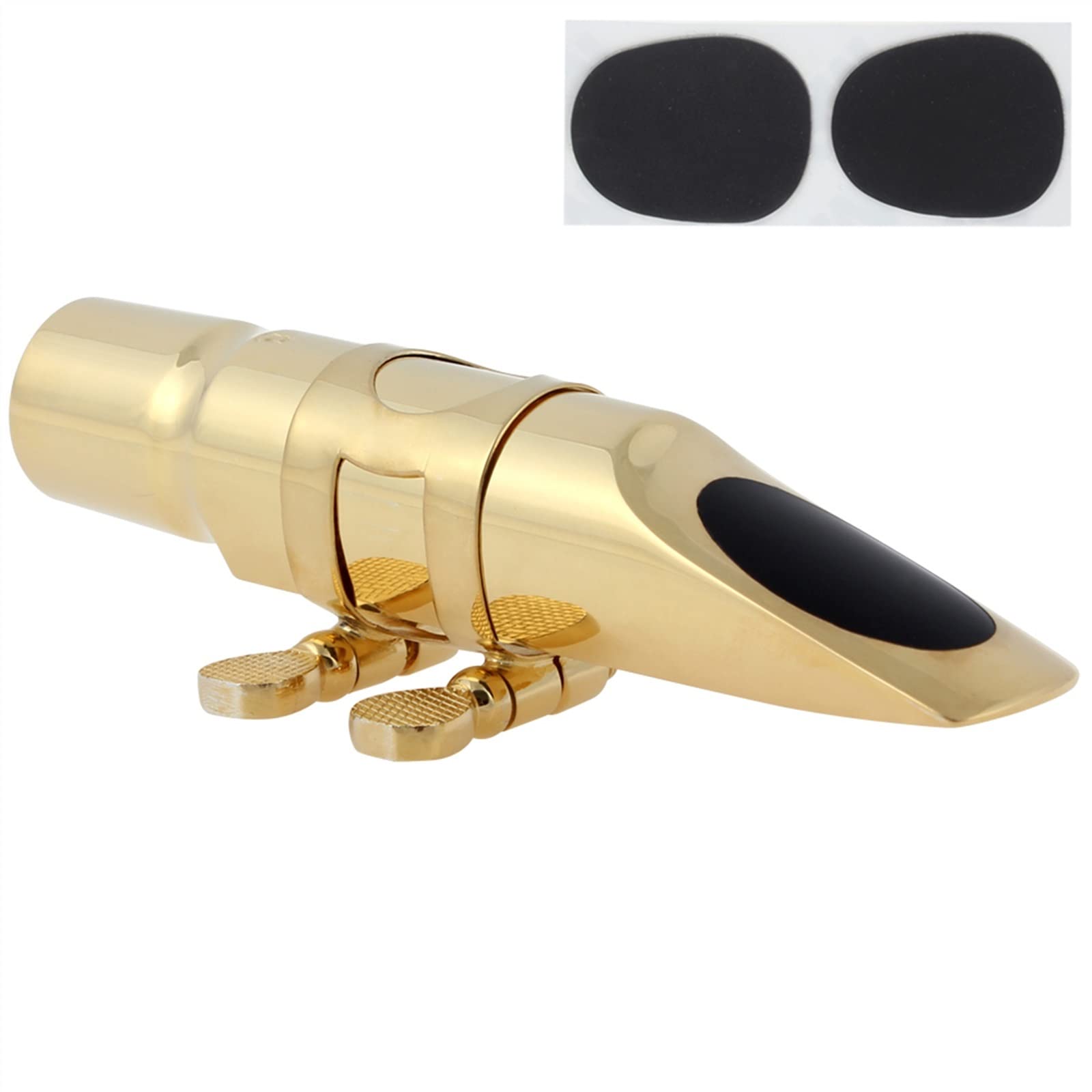Zubehör für Saxophone Tenor BB Saxophonmundstück Vergoldetes Kupfer Messing Saxophonmundstück 8C Messing Vergoldet