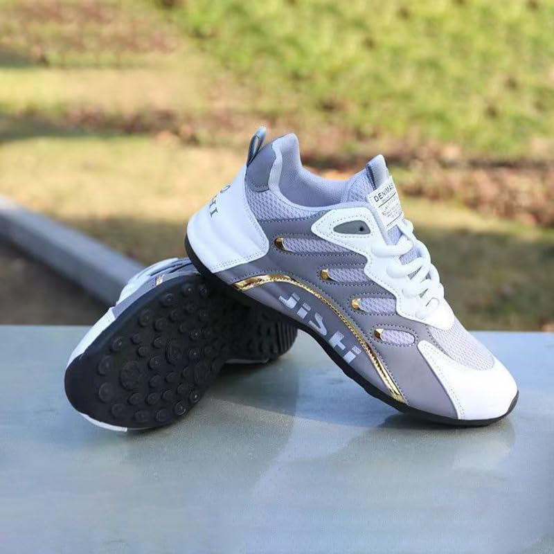 Men's Road Running Shoes - Stylish Geometric Pattern, Breathable Mesh Upper & Durable Rubber Sole, Lace-Up Closure, Low-Top Design for All-Season Outdoor Activities4
