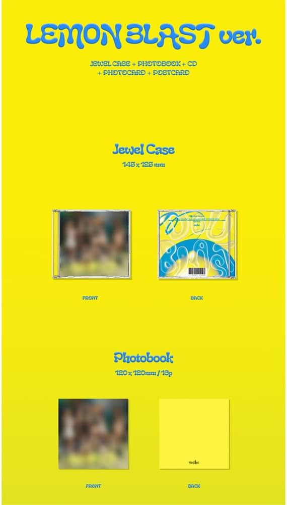 Dreamus Kep1er - DOUBLAST Jewel version 2nd Mini Album [LEMON BLAST + B1UE BLAST Set] (Folded Poster) (CMAC11749)