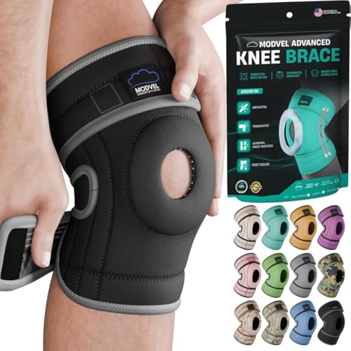 Image of Modvel ELITE Knee Brace for Men & Women - Patella Gel Pads & Side Stabilizers for ACL, Meniscus Tear, Arthritis & Injury Recovery - Maximum Support for Running, Sports & Joint Pain Relief