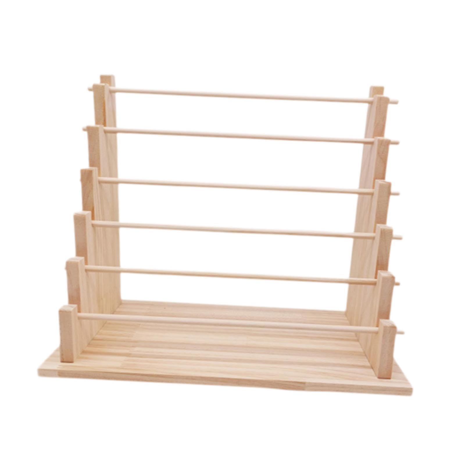 Twisaxc 6 Tier Jewelry Display Stand Efficiently Showcases Rings Necklaces And Other Elegant Items 6 Tier Display Stand Wooden Earring Bangle Holder Earrings