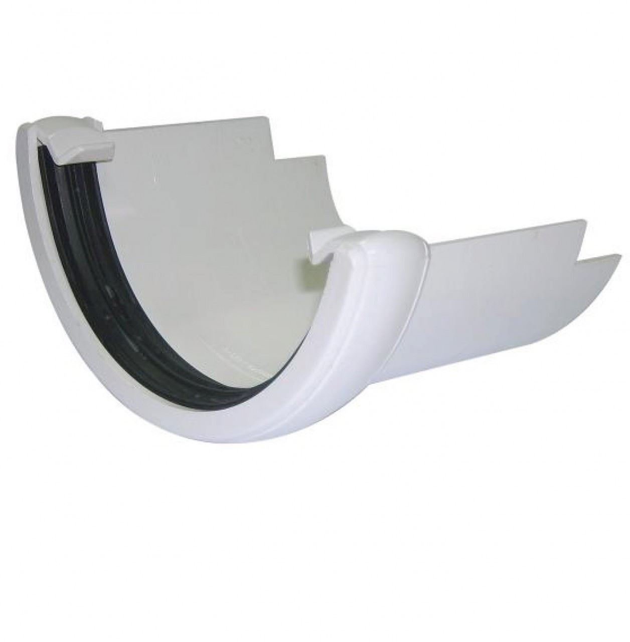 Floplast Guttering RD5WH 112mm Half Round - Cast Iron Adaptor - White