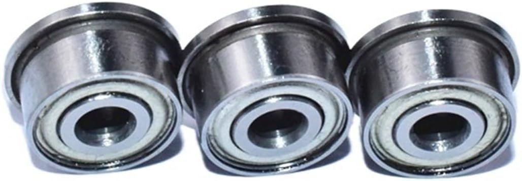 Flange Bearing 10pcs F603ZZ 3 * 9(10.5)*5(mm) Chrome Steel Metal Sealed High Speed Mechanical Equipment Parts