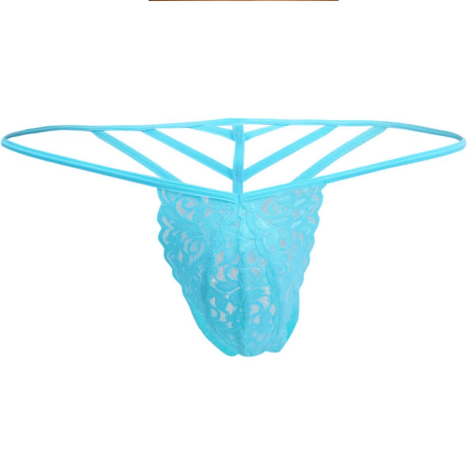 G-String Brief for Men Lightweight & Breathable | Low Rise Soft Stretchable Panties Pouch Underwear | Lace Lingerie Innerwear for Men (ML-07371)-picture-20