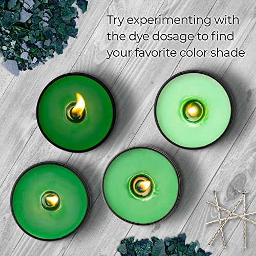 Image of Candle Shop - Green Color 2 oz- Dye Chips for Making Candles - Candle Wax Dye - A Great Choice of Colors