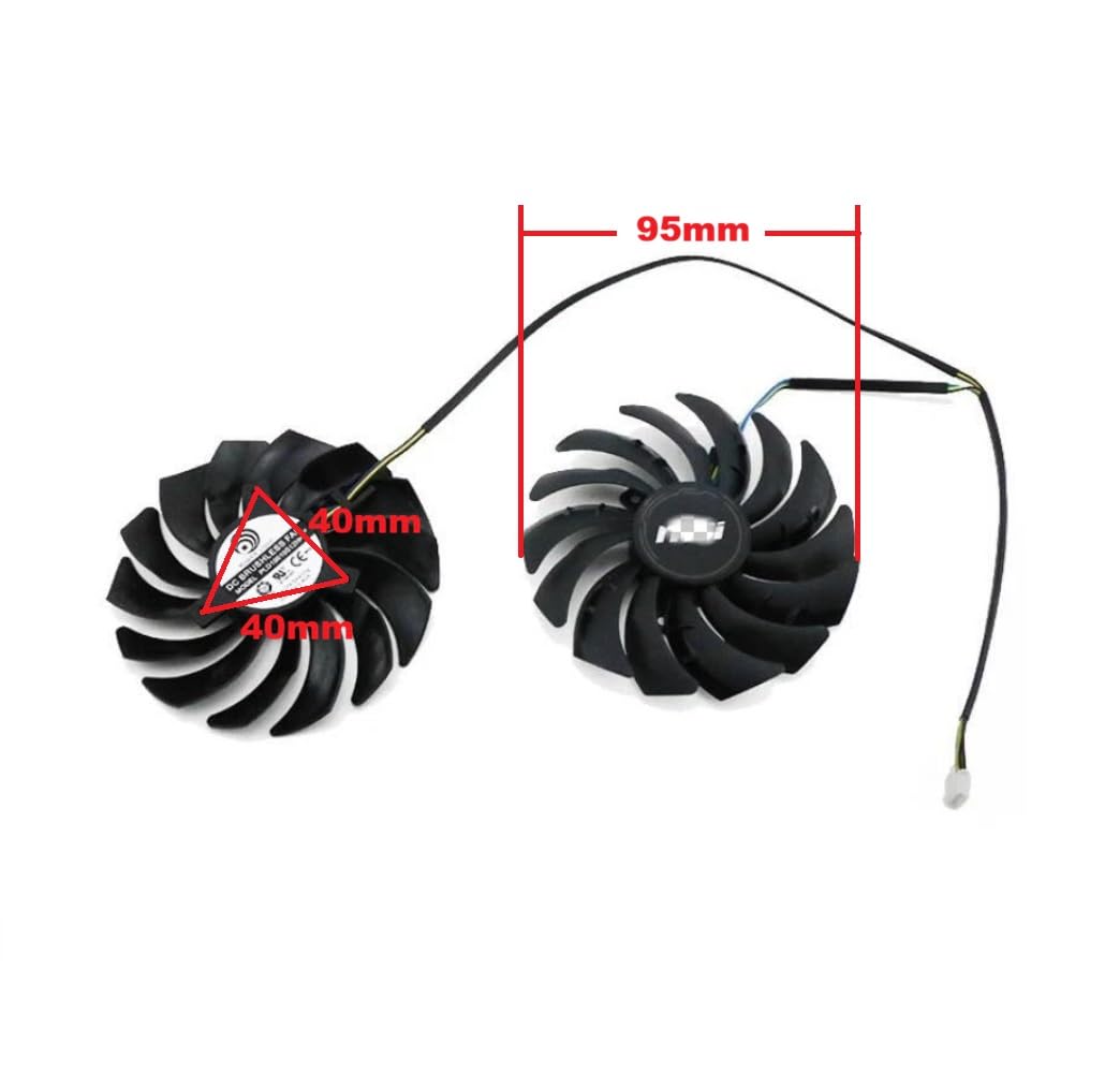 95mm GPU Cooling Fan Replacement for MSI RX 5600XT 5700 5700XT Gaming X PLD10010S12HH Graphics Card