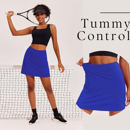 Image of Ekouaer 16 inch Golf Skorts for Woman with Inner Pockets Silicone Grippers Tennis Skirt Quick Dry Athletic Pickleball Skort