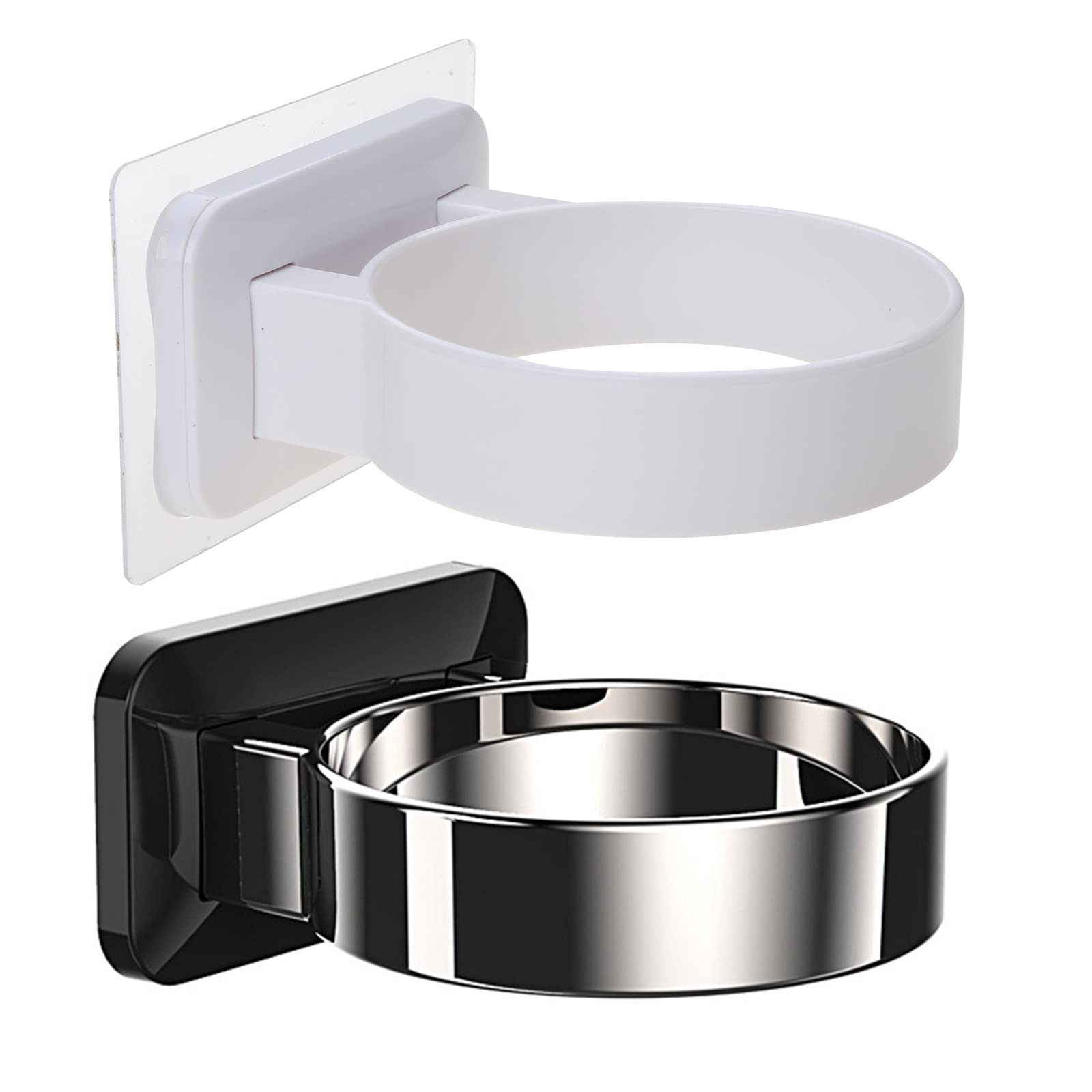 kobeIeen Self Adhesive Wall Mounted Hair Dryer Holder Bathroom Hair Blow Dryer Rack for All Kinds Hair Dryers Waterproof