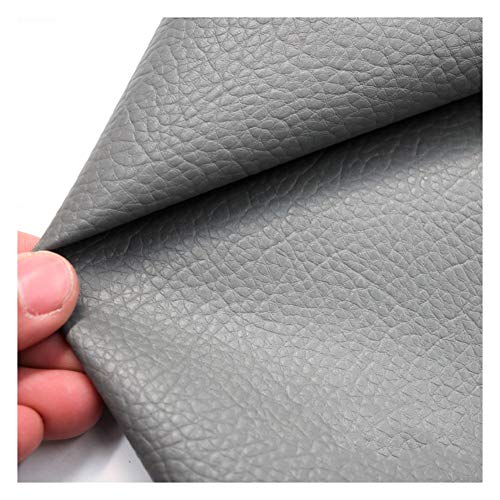 Tejido de imitación de cuero gris ignífugo para decoración y sofás modernos