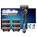 Gillette ProGlide Rasoir pour homme avec technologie Flexball + 7 lames de rasoir avec tondeuse de précision, 5 lames anti-friction