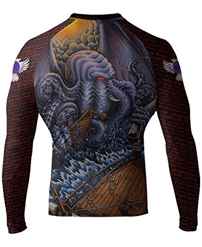 Raven Fightwear Men's Cthulhu MMA BJJ Rash Guard Black