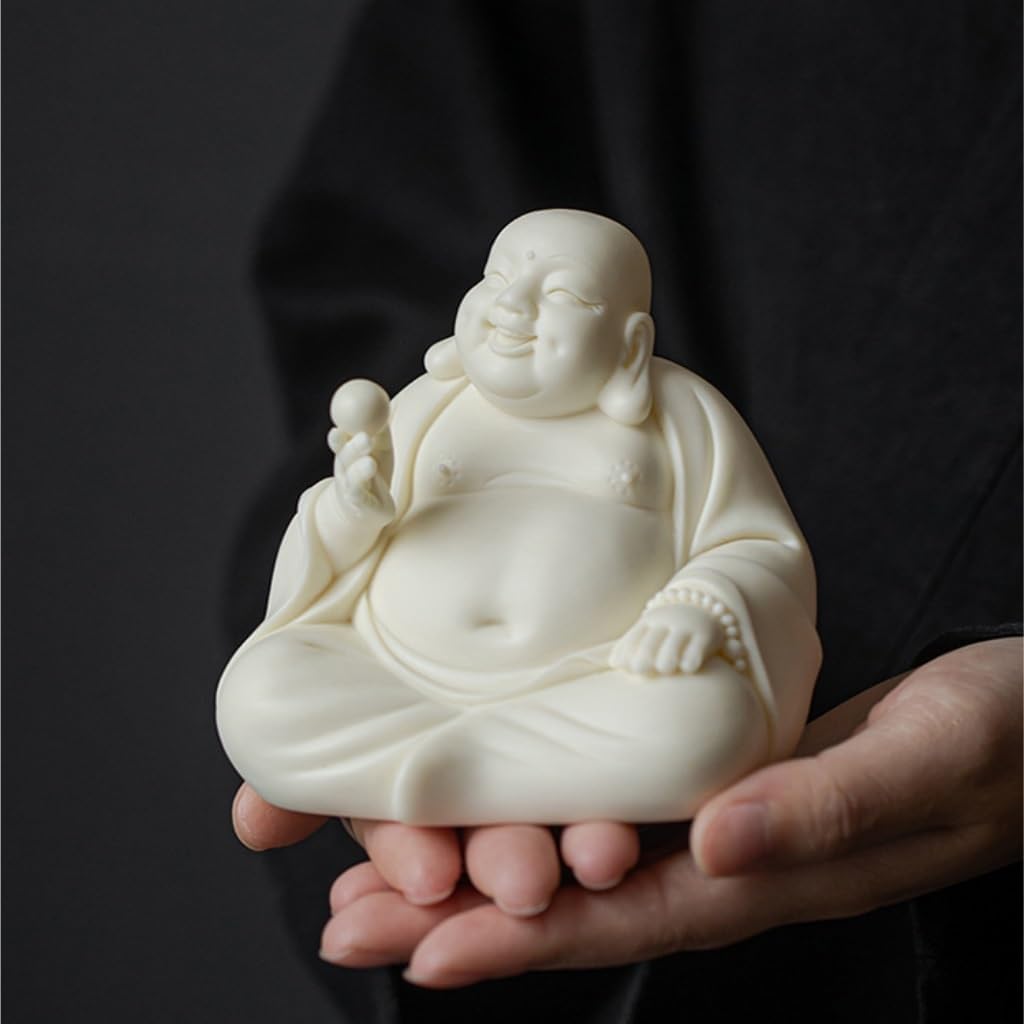 装飾品 陶器の弥勒仏の置物 車 自宅 リビングルーム デスクトップ 笑う