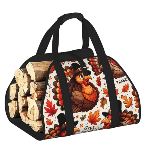 Sac de bois de chauffage grand format pour rangement cheminée et transport camping