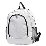 NGIL Canvas School Backpack (Glitter-Silver)