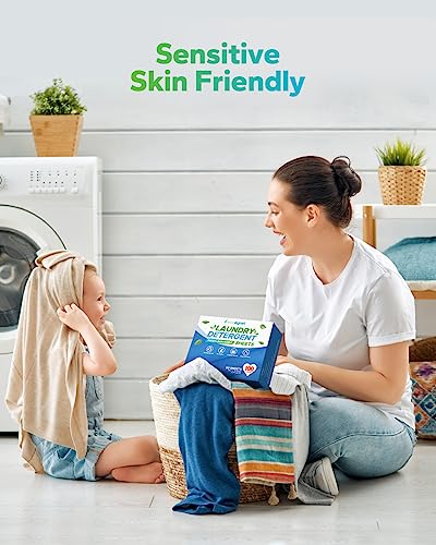 Ecoegret Laundry Detergent Sheets (100 Loads) 50 Sheets, Laundry Sheets Detergent Eco Friendly, No Plastic Jug Laundry Soap Sheets, Liquidless Technology Washer Sheets Detergent (Fresh Linen Scent) #TOP4