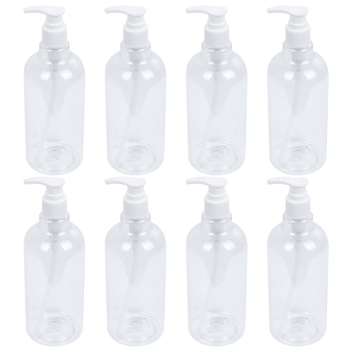 Bouteilles de shampoing vides pour vrac flacons ergonomiques transparents 500ml
