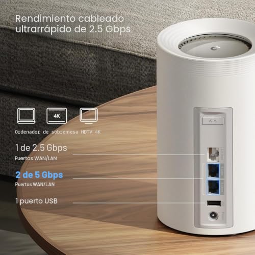 TP-Link Deco BE65 Pro WiFi 7 BE9300 con puertos Gigabit de 5 Gbps 7