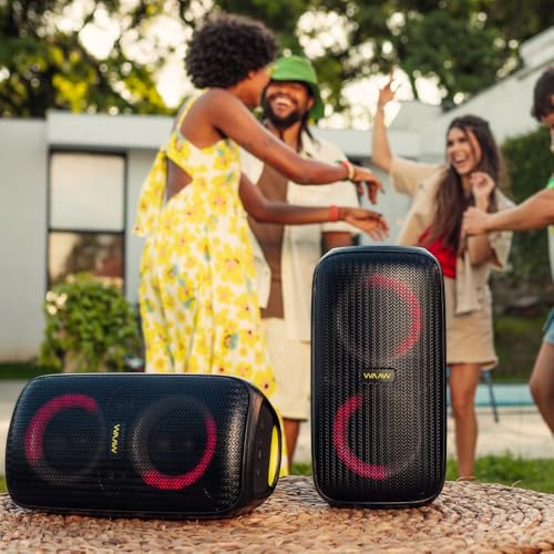 WAAW by ALOK Caixa de Som INFINITE 100 Bluetooth, Tipo Torre, Até 14h de Autonomia, 4 Alto-Falantes, TWS, 100W RMS glide