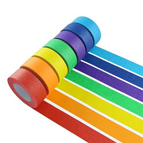 Colored Masking Tape, Rainbow Masking Tape Labeling Tape, Assorted Color Coded & Kids