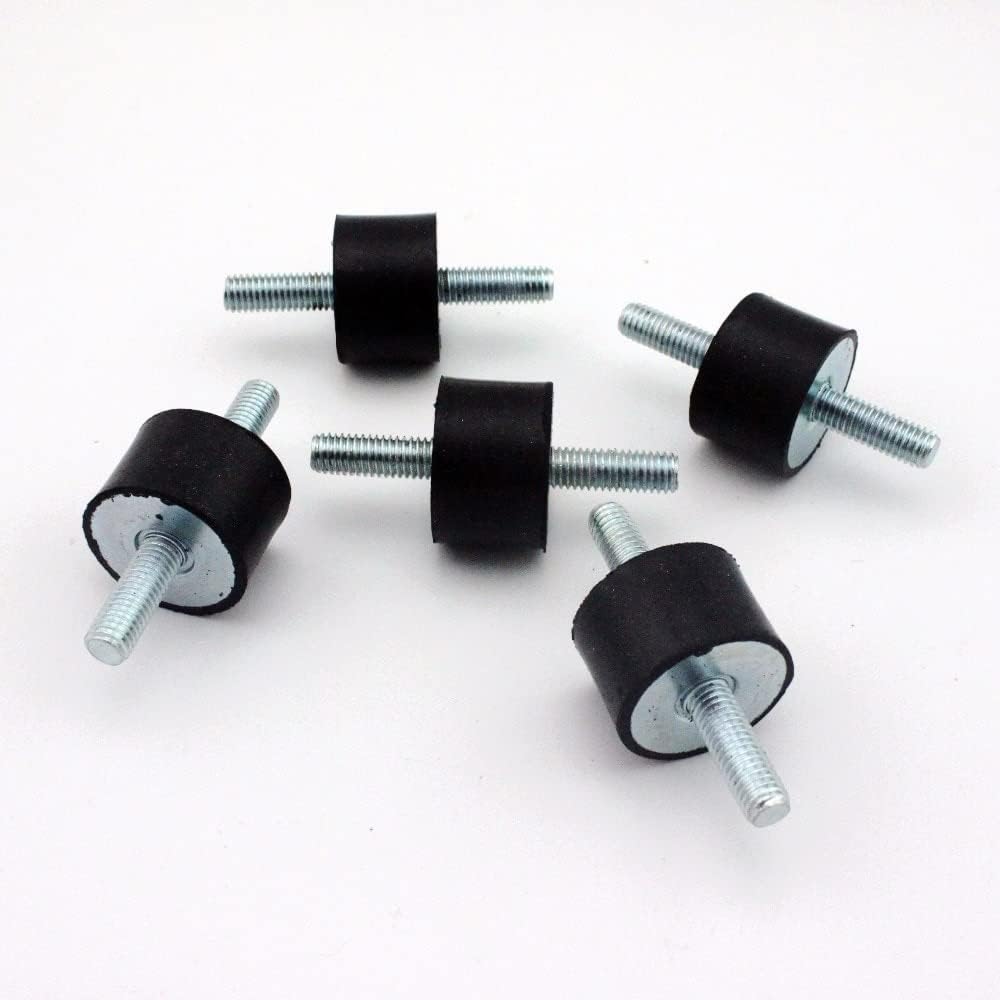 5pcs M8*23 30 * 20mm Double end Thread Rubber damper crash pad
