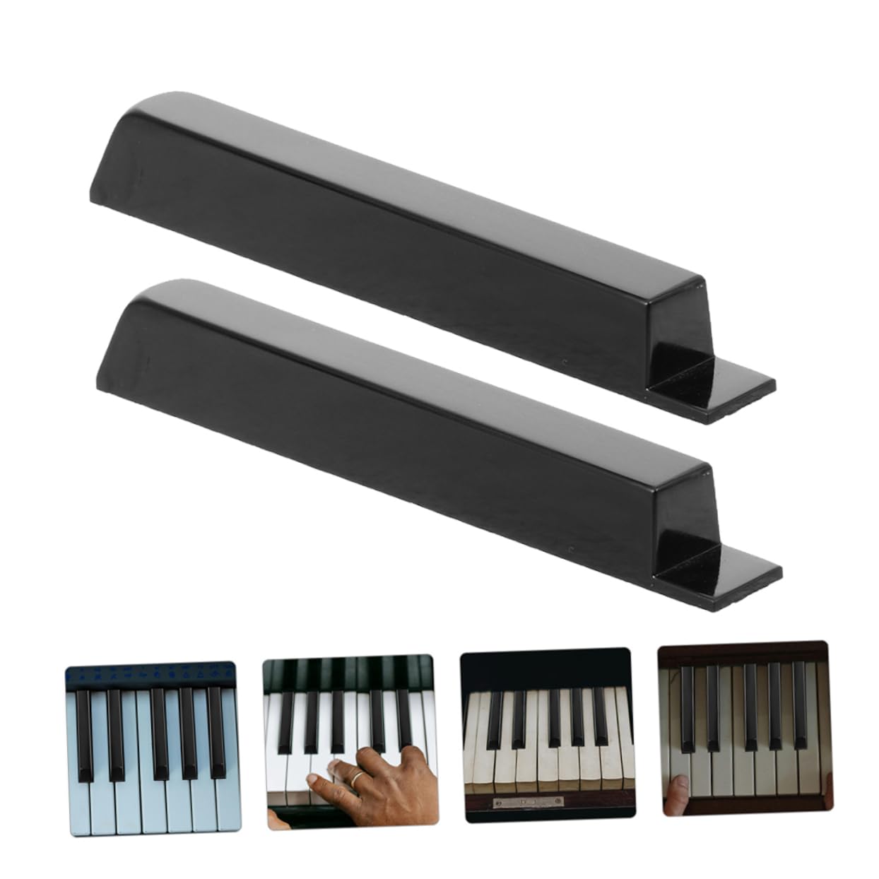 TOYANDONA 5 Zestawów Fortepian Czarne Klawisze Fortepian Wymiana Topy Klawiszy Część Instrumentu Muzycznego Materiały Do ​​Instrumentów Muzycznych Fortepian Klawiatura Akcesoria Do 4 szt*5