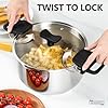 MICHELANGELO Stainless Steel Pasta Pot with Strainer Lid - Pasta Cooker | 6 Quart Induction Pot for All Cooktops, 6 Qt Spaghetti Pots with Strainer Lid