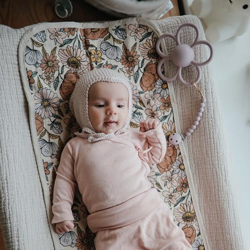 Image of mushie 100% Silicone Baby Pacifier Clip BPA Free | Hera (Soft Lilac)