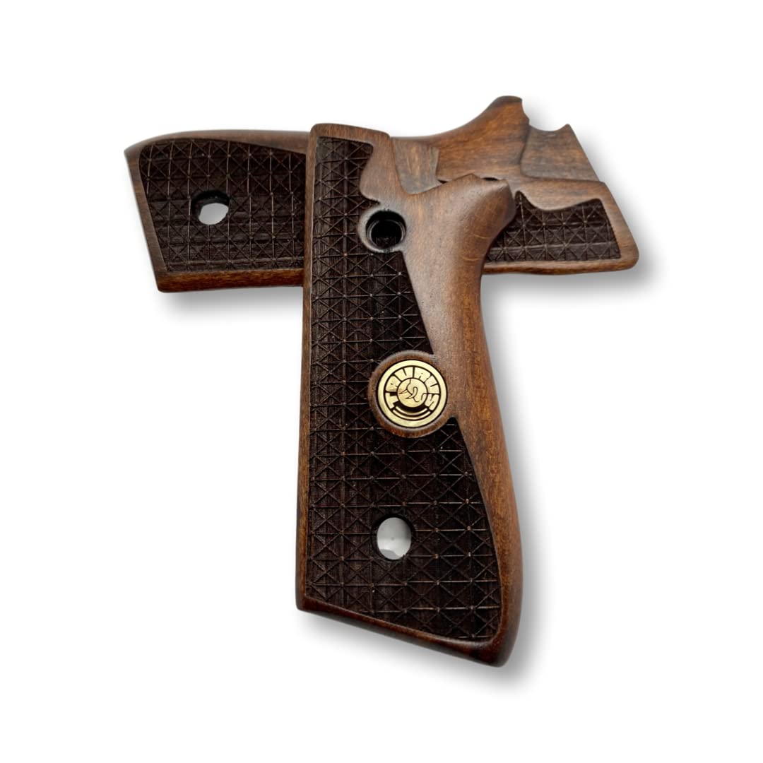 Zib Grips for Taurus PT92 Grips with Metal Logo Compatible with