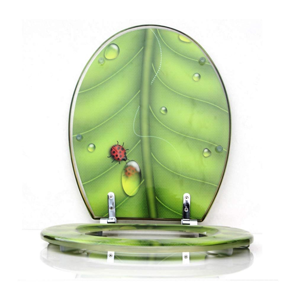 MOBYGKFY Elongated Toilet Seat, Wide Choice of Slow Close Seats, Molded Wood, Strong Hinges