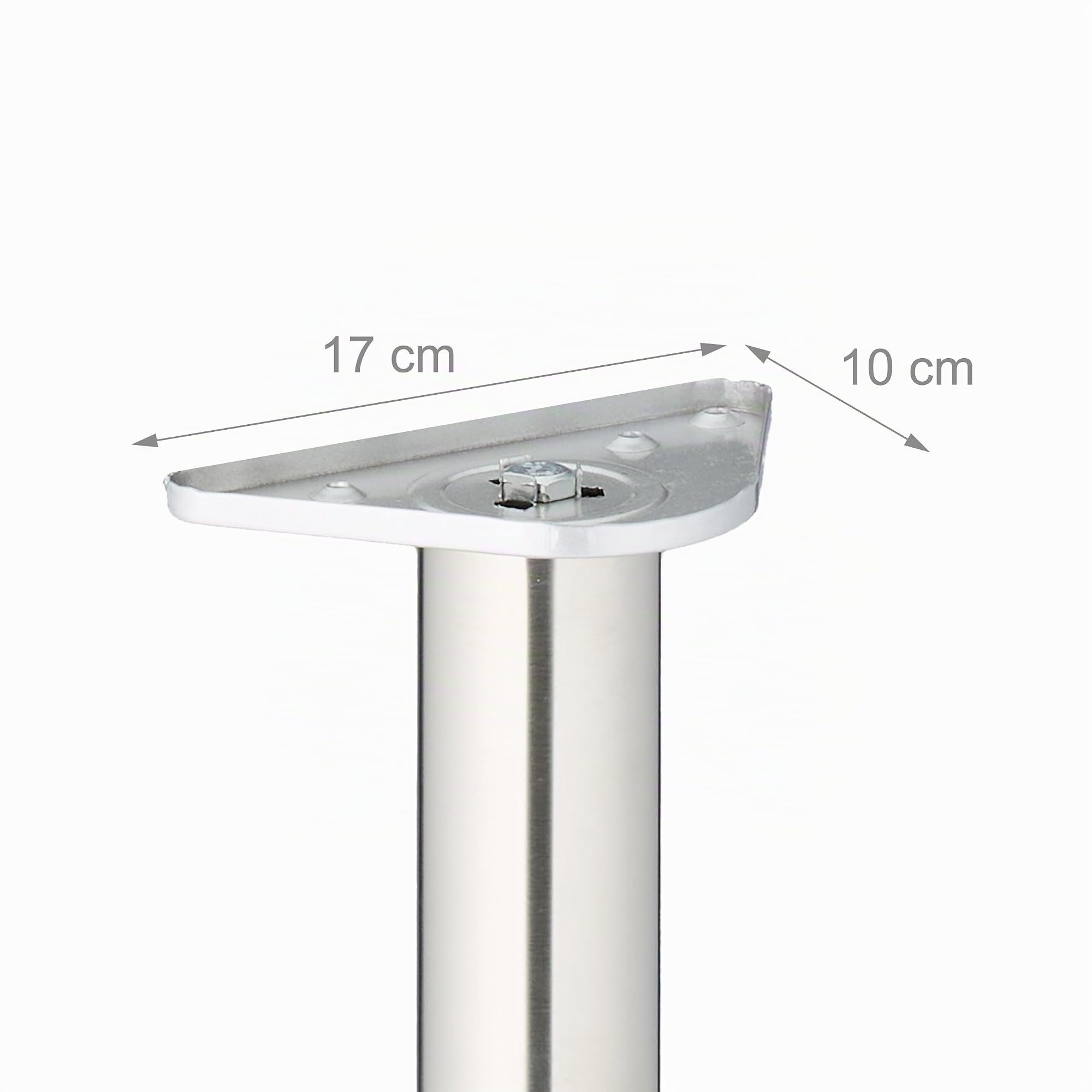 Relaxdays Tischbeine, 4er Set, HxD: 71 x 6 cm, Edelstahl, Tischfüße Esstisch, Schreibtisch, verstellbare Füße, Silber