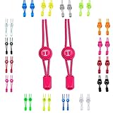 FUNNY TREE® Speed-Locks. (super reflective pink) Reflektierende Schnürsenkel ohne binden | Elastische Schnürsenkel ideal für Sportschuhe Herren , Damen und Kinder