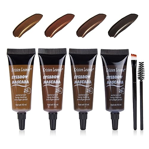 Gel Cejas, Tinte para Cejas, Tattoo Eyebrow, lápiz de cejas líquido impermeable, gel de cejas estereotipado, Gel para Cejas Waterproof, de Larga Duración, 24h (02#Reddish Brown)