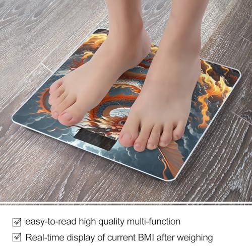 Báscula Digital de Baño Dragón Chino con Pantalla LCD miniatura 5
