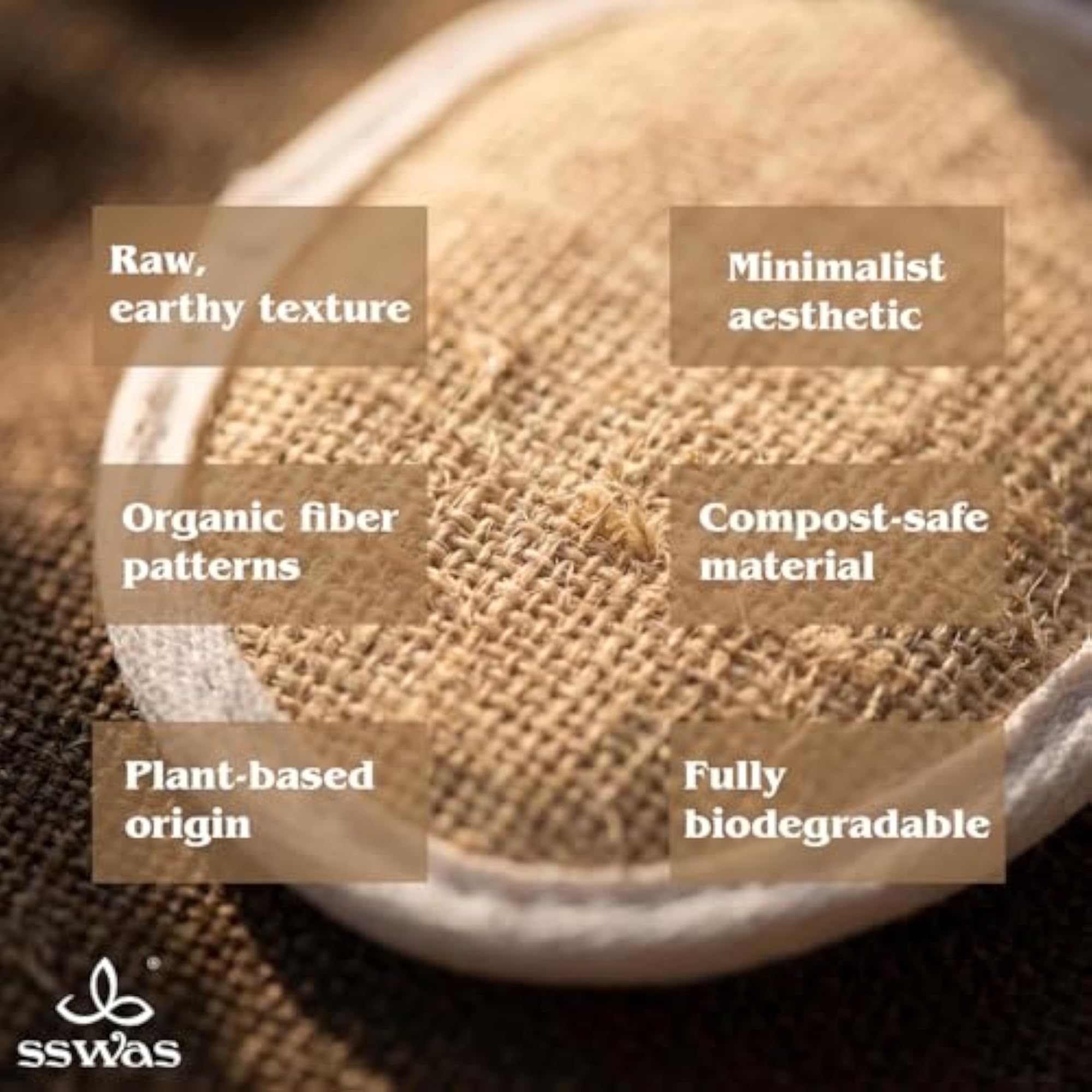 Natural Jute Exfoliating Bath Loofah Pad with Hand Strap