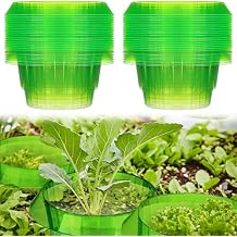 Cinnvoice 25 Pack Slug Snail Plant Collars, Plastic Garden Cloches, Slug Snail Defense Tool Collar for Outdoor Indoor Garden Planter Plants Seedlings