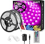 LED Lights for Bedroom 32.8ft, RGB LED Light Strips, 5050 LED Color Changing Tape Light with 44 Key Remote and 12V Power Supply, LED Lights for Room, TV Backlight, Kitchen, Bar