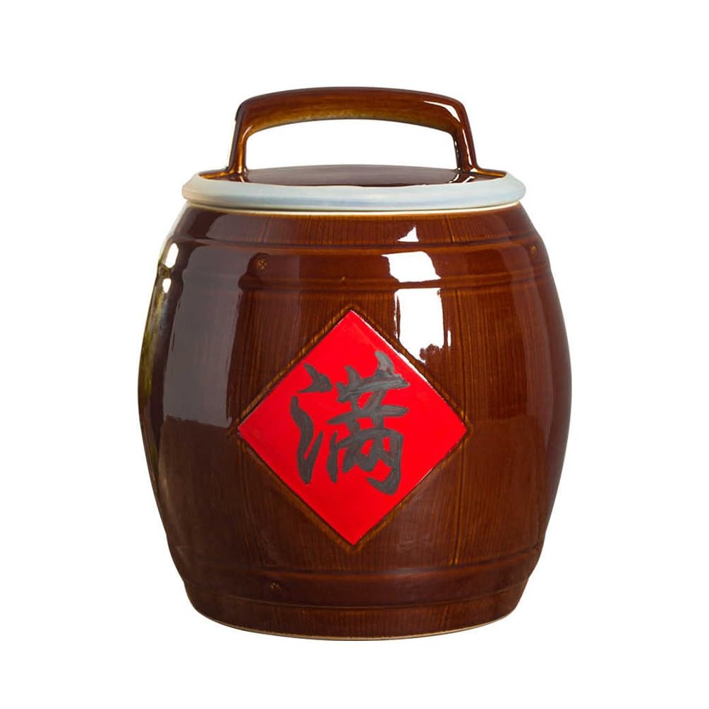 SXYHCK 11/22/33lb Rice Storage Container, Large Ceramic Rice Bucket, Sealed Food Dispensers With Lid, Porcelain Grain Storage Jar For Kitchen(25kg/55lb)
