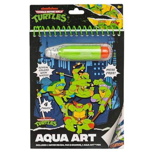 Teenage Mutant Ninja Turtles Aqua Art Great Kids Ninja Turtles Toys TMNT Mess Free Coloring for Toddlers Paint with Water Books for Kids Toddler Car Activities & Travel Toys Water Painting Book