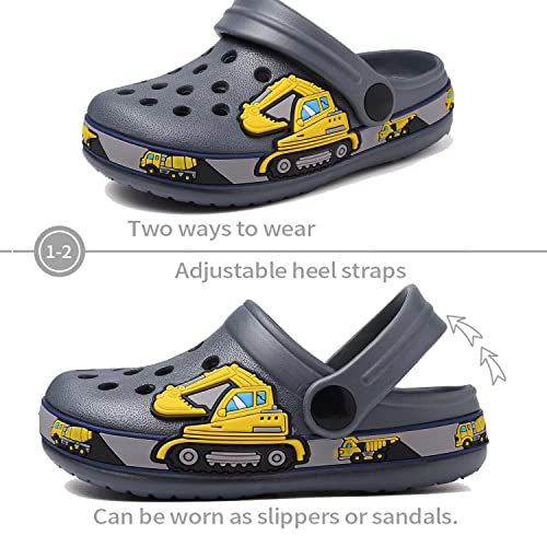 Image of Toddler Lined Clog Slippers Winter Garden Sandals Kids House Shoes Warm Slip On Sneakers Cartoon Slides for Boys and Girls Children Indoor Outdoor